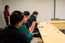Students and faculty of Lehigh University attend the Asian Studies Spring Social presentation